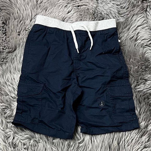 Toughskins Boy's Ribbed Waist Shorts | Navy & Grey | Size L (7) - Picture 1 of 2